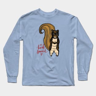 Book Smart Squirrel Long Sleeve T-Shirt